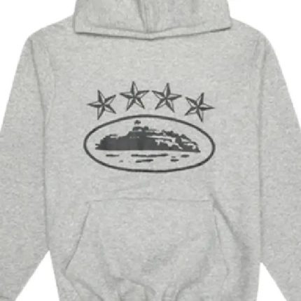 Corteiz 4Starz Alcatraz Hoodie Grey f