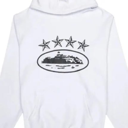 Corteiz 4Starz Alcatraz Hoodie White f