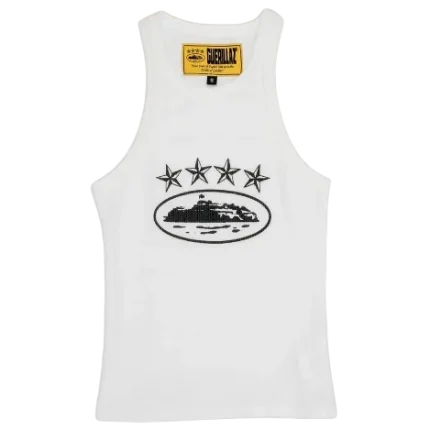 Corteiz 4Starz Alcatraz Womens Tank Top White
