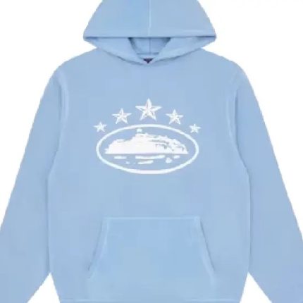 Corteiz 5 Starz Alcatraz Hoodie Baby Blue f
