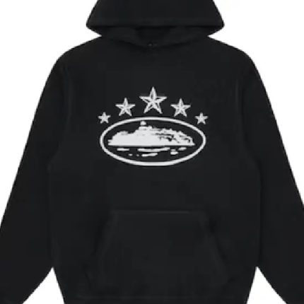 Corteiz 5 Starz Alcatraz Hoodie Black g