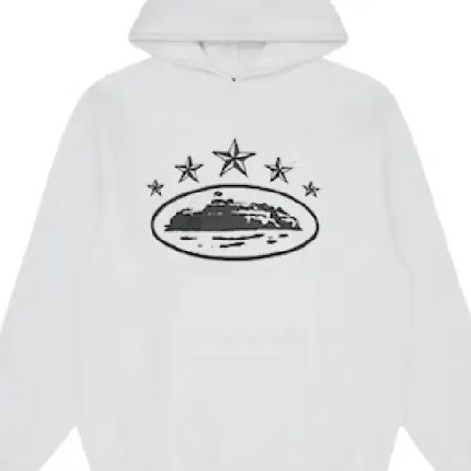Corteiz 5 Starz Alcatraz Hoodie White f