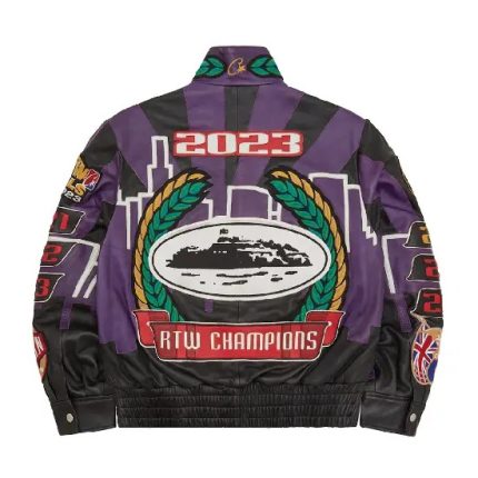 Corteiz 5 Year Leather Jacket g