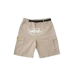 Corteiz Alcatraz Cargo Shorts Beige