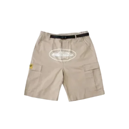 Corteiz Alcatraz Cargo Shorts Beige