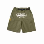 Corteiz Alcatraz Cargo Shorts Khaki Green 1