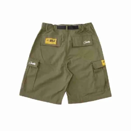Corteiz Alcatraz Cargo Shorts Khaki Green 2