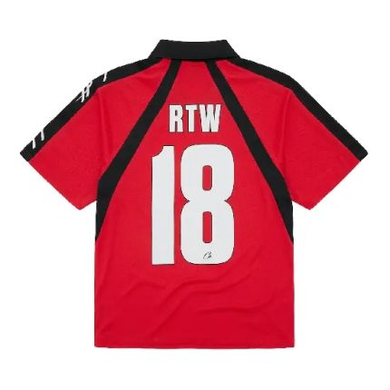 Corteiz Alcatraz Football T Shirt Red d