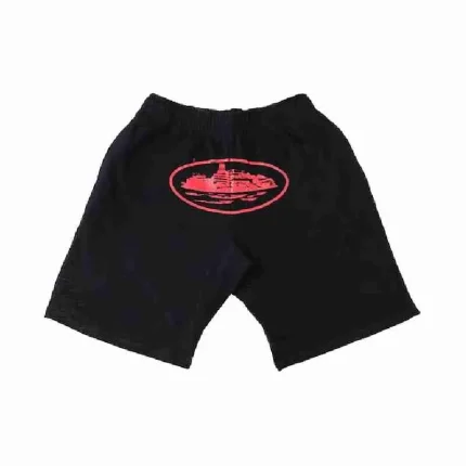 Corteiz Alcatraz Shorts BlackRed 1
