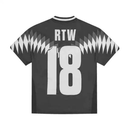 Corteiz Club RTW Football T Shirt Black'