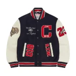 Corteiz Goat Varsity Jacket Navyb