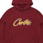 Corteiz Satin Applique Allstarz Hoodie MaroonN