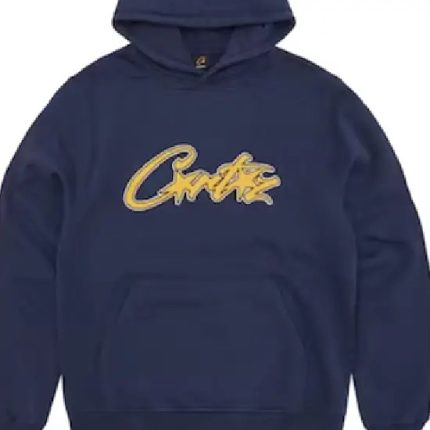 Corteiz Satin Applique Allstarz Hoodie NavyB
