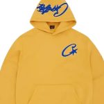 Corteiz Satin C Star Appliqué Hoodie MustardB